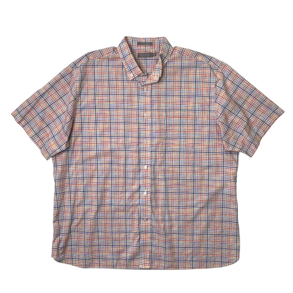 Daniel Cremieux Shirt Mens 2XL XXL Signature Collection Plaid Button Down Collar